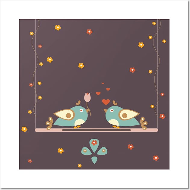 Sweet Couple Wall Art by Kristina Stellar Scandinavian Land